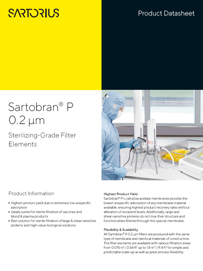Sartobran® P filteri za sterilnu filtraciju - Sartorius Croatia